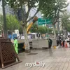 Foto Kondisi Trafo di Tepi Jalan Setelah Ditabrak Lari Oleh Aktris Kim Sae Ron