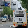 Foto Kondisi Trafo di Tepi Jalan Setelah Ditabrak Lari Oleh Aktris Kim Sae Ron