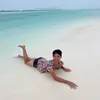 Foto Liburan Ragil Mahardika Bareng Suami ke Maldives