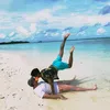 Foto Liburan Ragil Mahardika Bareng Suami ke Maldives