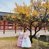 Foto Raisa Pakai Hanbok di Korea