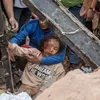 Foto gempa bumi Nepal