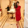 Raline Shah pakai gaun merah