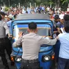 Foto Demo Taksi Jakarta