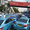 Foto Demo Taksi Jakarta