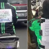 Tulisan driver ojol