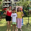 Potret kebersamaan Angel Karamoy dan 2 anaknya.