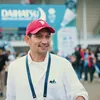 Ibnu Jamil terlihat senang usai nonton Indonesia Masters.