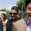Ibunda Tasya Farasya Tersenyum di Depan Awak Media