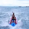 Momen Luna Maya Naik Boat dengan Aura Farming yang Kocak Tapi Tetap Cantik