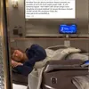 Inul Daratista tidur di kursi kereta