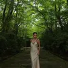 Jennifer Coppen pakai dress panjang