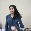 Nikita Mirzani di depan awak media