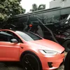 Mobil Tesla Pink Atta dan Aurel