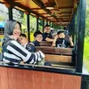 Maissy Pramaisshela di atas kereta wisata