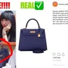 seleb pakai barang palsu, seleb pakai hermes palsu