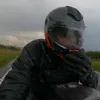 Kristian Hansen naik motor di Eropa kehujanan