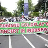 Pendemo Konser Coldplay