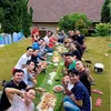 Nasi liwet sunda, seleb yang makan pakai alas daun pisang, seleb yang makan nasi liwet, foto seleb
