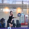Masayu Anastasia bermain padel