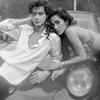 Olla Ramlan dan Tristan Molina dalam foto black and white