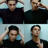 Mingyu SEVENTEEN pakai kaos hitam