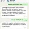 Kiky Saputri tanya Meta AI