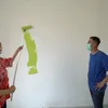 seleb ngecat, seleb ngecat rumah sendiri