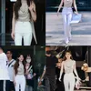 outfit bawahan putih dan satin