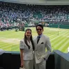 Pangeran Mateen dan Anisha Rosnah di lapangan tenis