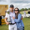 Pangeran Mateen dan Anisha Rosnah pegang piala polo