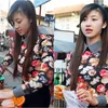 penjual makanan canti, cewek cantik, cewek penjual makanan