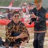 Potret Aisar Khaled Ikut Lomba Pacu Jalur