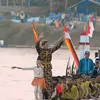 Potret Aisar Khaled Ikut Lomba Pacu Jalur