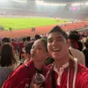 Potret Al Ghazali Tampil Unik Saat Nonton Timnas