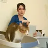 Cinta Laura bersihkan kotoran Kucing Kesayangannya