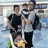 Dean Fujioka dan Vanina bersama si kembar