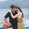 Denny Caknan dan Bella Bonita di tengah danau