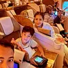 Potret Keluarga Raffi Ahmad di Pesawat Menuju New York