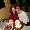 Megan Domani bersama ayah