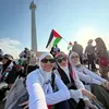 Potret Meisya Siregar Ikut Aksi Bela Palestina di Monas