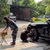 Potret Michelle Ziudith Nyuci Mobil Sendiri