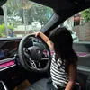 Moana Anak Ria Ricis pura-pura nyetir mobil barunya