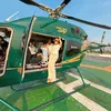 Potret Nourah Sheivirah dan Teuku Rafli Ajak Anak Naik Helikopter