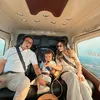 Potret Nourah Sheivirah dan Teuku Rafli Ajak Anak Naik Helikopter