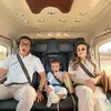 Potret Nourah Sheivirah dan Teuku Rafli Ajak Anak Naik Helikopter