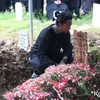 Reza Arap di pemakaman Lula Lahfah