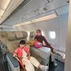 Ria Ricis dan Moana Naik Pesawat