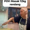 Potret BCL Masak Rendang 12 Kg