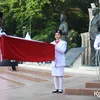 Komika dan Seniman Gelar Upacara Penurunan Bendera Titik Nol Bangsa